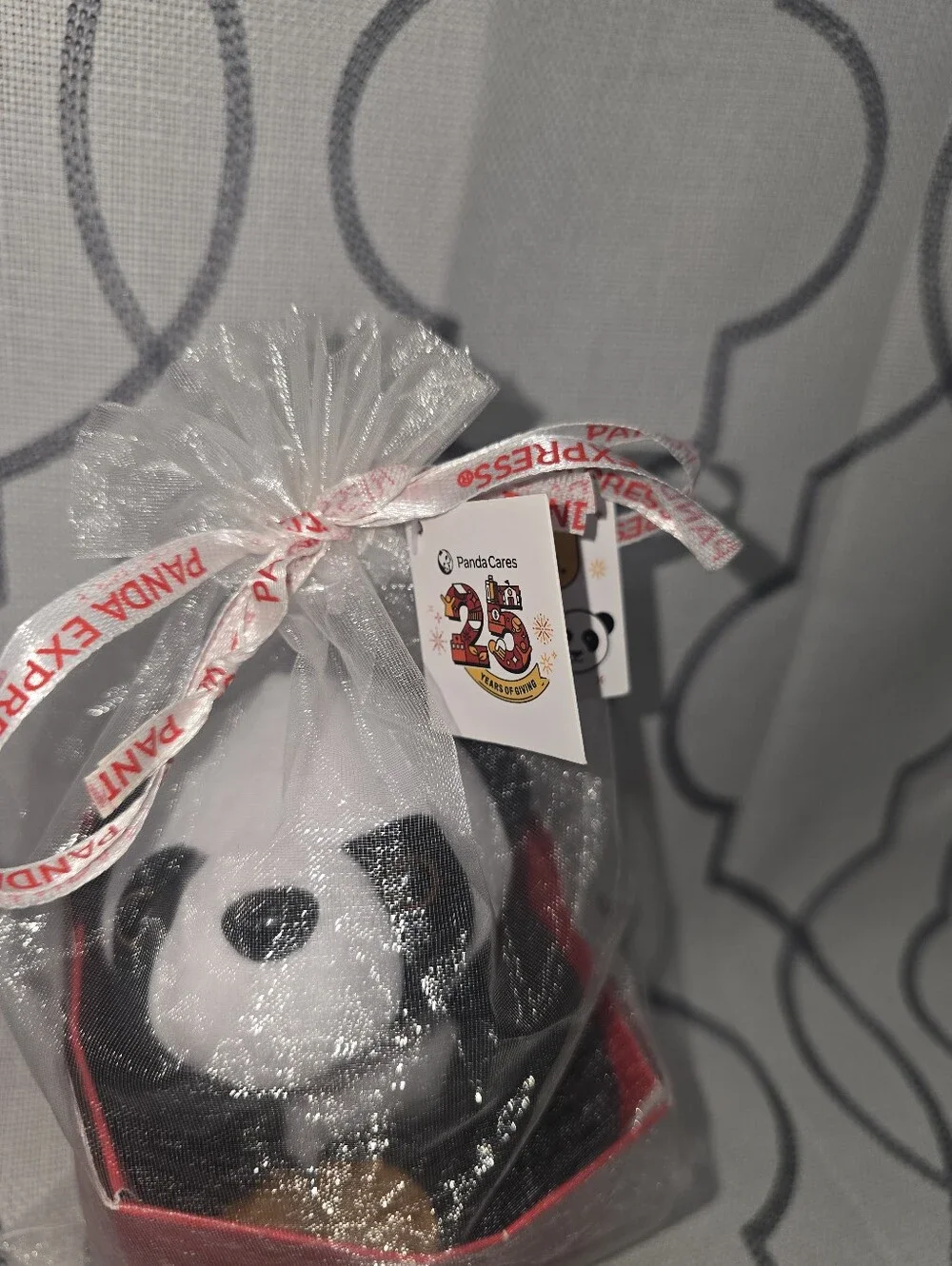 Panda Express Pei Pei Panda Bear Plush Stuffed Animal 25 Years Anniversary Rare